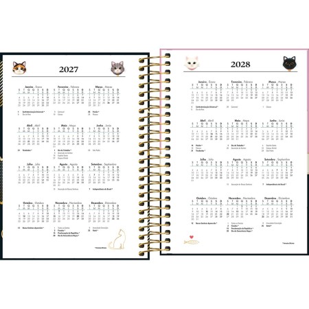 Foto ilustrativa Agenda Espiral 11 x 15,4 mm Purrfect Cats 2027
