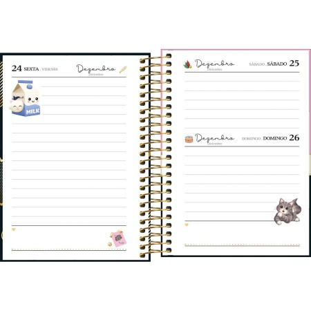 Foto ilustrativa Agenda Espiral 11 x 15,4 mm Purrfect Cats 2027