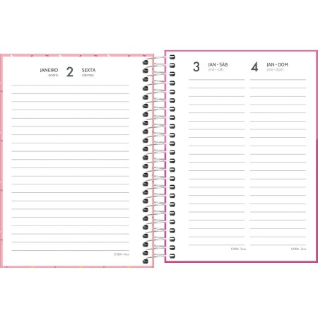 Foto ilustrativa Agenda Espiral Diária 11 x 15,4 cm Spice Feminina 2026