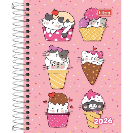Foto ilustrativa Agenda Espiral Diária 11 x 15,4 cm Spice Feminina 2026