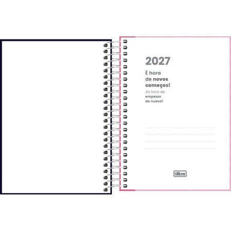Foto ilustrativa Agenda Espiral Diária 11 x 15,4 cm Spice Feminina 2027
