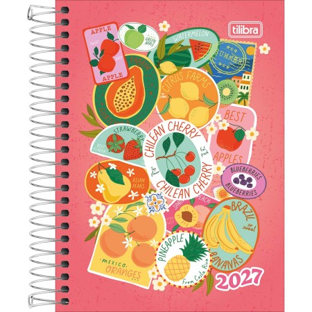 Foto ilustrativa Agenda Espiral Diária 11 x 15,4 cm Spice Feminina 2027