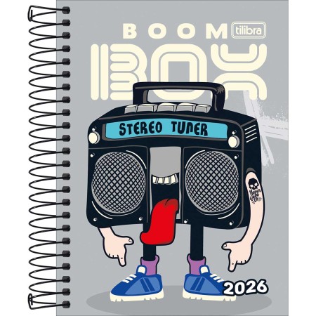 Foto ilustrativa Agenda Espiral Diária 11 x 15,4 cm Spice Masculina 2026