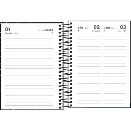 Foto ilustrativa Agenda Espiral Diária 11 x 15,4 cm Spice Masculina 2027