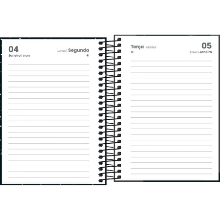 Foto ilustrativa Agenda Espiral Diária 11 x 15,4 cm Spice Masculina 2027
