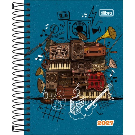 Foto ilustrativa Agenda Espiral Diária 11 x 15,4 cm Spice Masculina 2027
