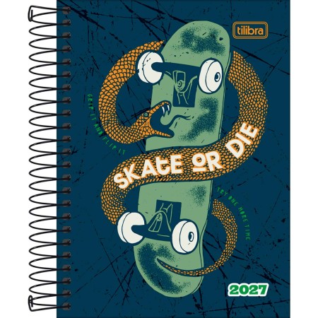 Foto ilustrativa Agenda Espiral Diária 11 x 15,4 cm Spice Masculina 2027
