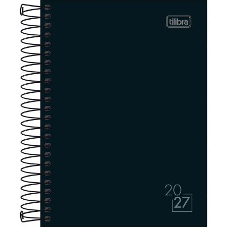 Foto ilustrativa Agenda Espiral Diária 11 x 15,4 cm Spice Preta 2027