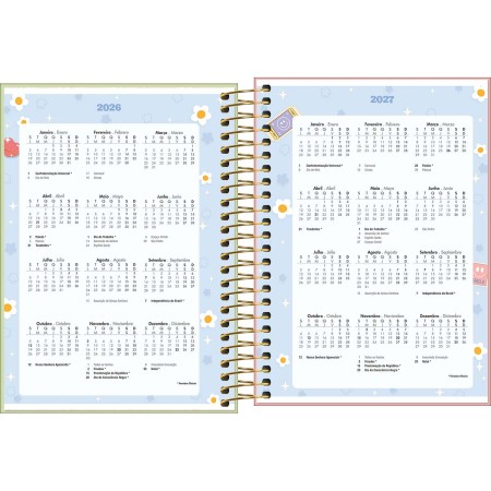 Foto ilustrativa Agenda Espiral Diária 11,0 x 15,4 cm Abacute 2026