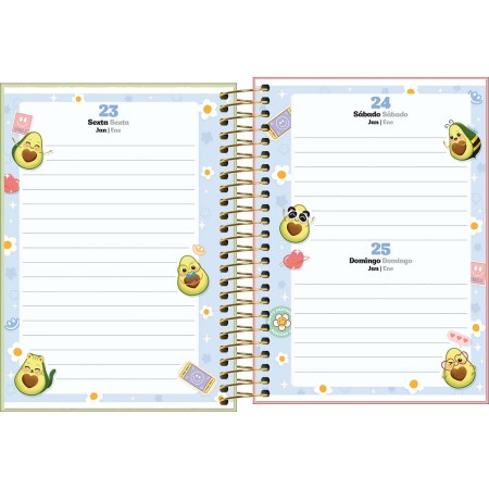 Foto ilustrativa Agenda Espiral Diária 11,0 x 15,4 cm Abacute 2026