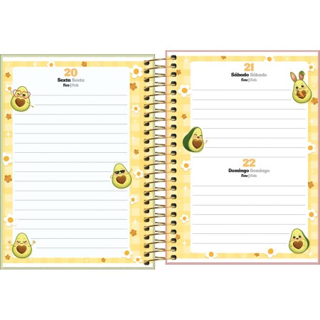 Foto ilustrativa Agenda Espiral Diária 11,0 x 15,4 cm Abacute 2026