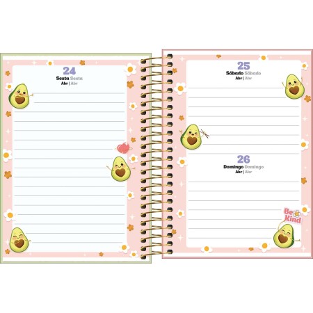 Foto ilustrativa Agenda Espiral Diária 11,0 x 15,4 cm Abacute 2026