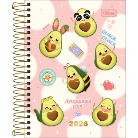 Foto ilustrativa Agenda Espiral Diária 11,0 x 15,4 cm Abacute 2026