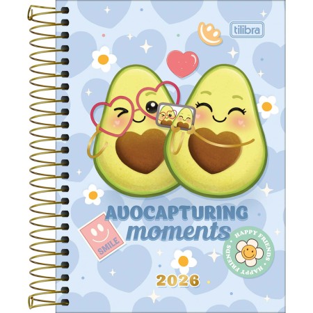 Foto ilustrativa Agenda Espiral Diária 11,0 x 15,4 cm Abacute 2026