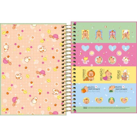 Foto ilustrativa Agenda Espiral Diária 11,0 x 15,4 cm Capyclub 2026