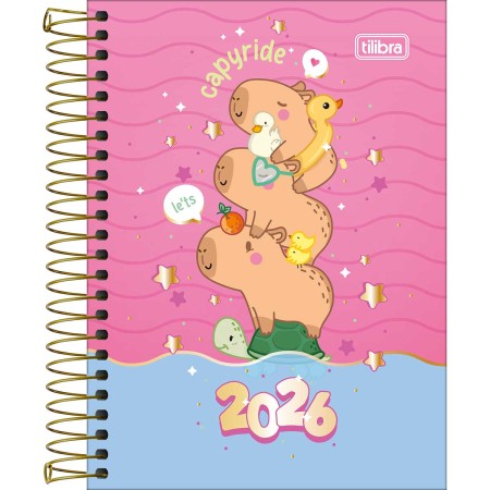 Foto ilustrativa Agenda Espiral Diária 11,0 x 15,4 cm Capyclub 2026
