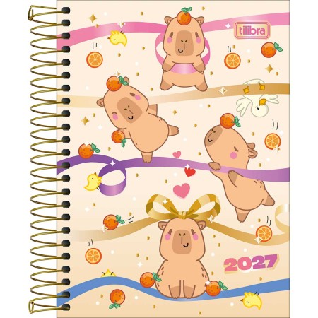 Foto ilustrativa Agenda Espiral Diária 11,0 x 15,4 cm Capyclub 2027