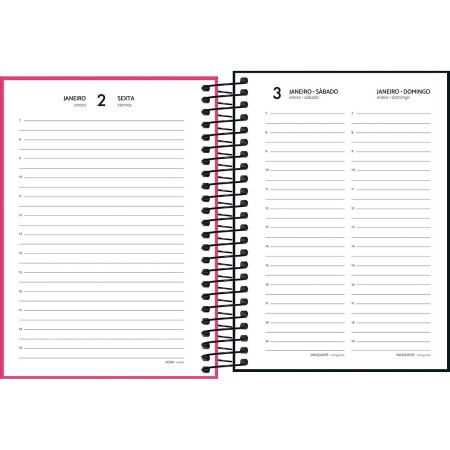 Foto ilustrativa Agenda Espiral Diária 11,1 x 15,4 cm Spice Cores 2026