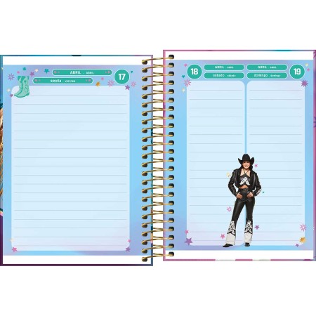 Foto ilustrativa Agenda Espiral Diária 11,7 x 16,4 cm Ana Castela 2026