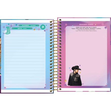 Foto ilustrativa Agenda Espiral Diária 11,7 x 16,4 cm Ana Castela 2026