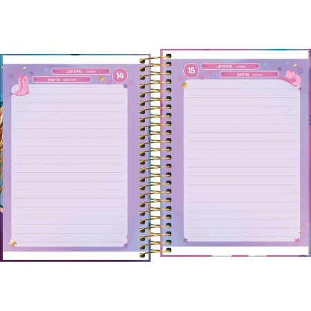 Foto ilustrativa Agenda Espiral Diária 11,7 x 16,4 cm Ana Castela 2026