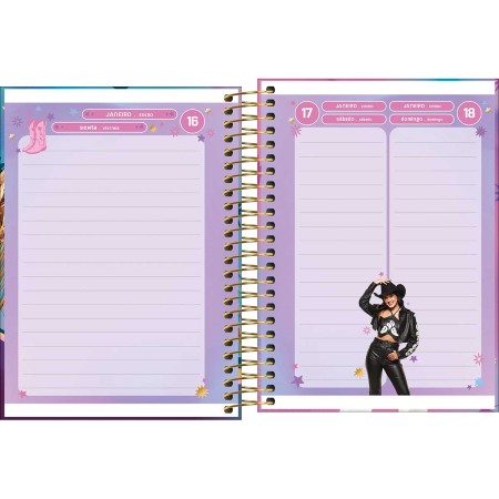 Foto ilustrativa Agenda Espiral Diária 11,7 x 16,4 cm Ana Castela 2026