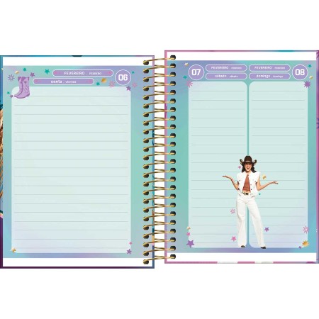 Foto ilustrativa Agenda Espiral Diária 11,7 x 16,4 cm Ana Castela 2026