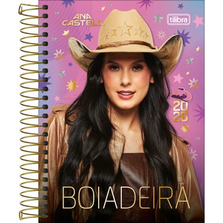 Foto ilustrativa Agenda Espiral Diária 11,7 x 16,4 cm Ana Castela 2026