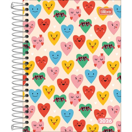 Foto ilustrativa Agenda Espiral Diária 11,7 x 16,4 cm D+ Feminina 2026