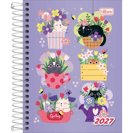 Foto ilustrativa Agenda Espiral Diária 11,7 x 16,4 cm D+ Feminina 2027