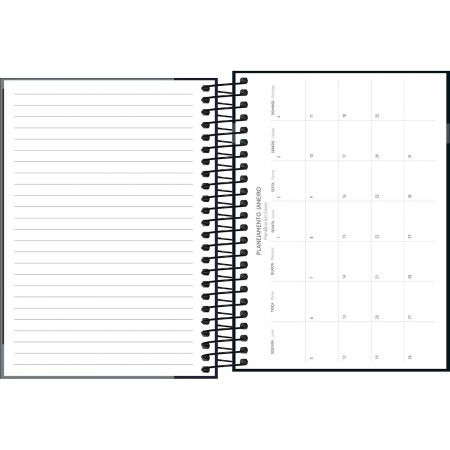 Foto ilustrativa Agenda Espiral Diária 11,7 x 16,4 cm D+ Masculina 2026