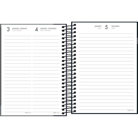 Foto ilustrativa Agenda Espiral Diária 11,7 x 16,4 cm D+ Masculina 2026