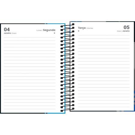 Foto ilustrativa Agenda Espiral Diária 11,7 x 16,4 cm D+ Masculina 2027