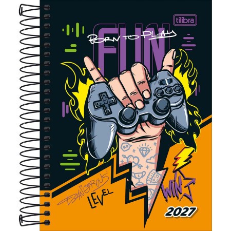 Foto ilustrativa Agenda Espiral Diária 11,7 x 16,4 cm D+ Masculina 2027