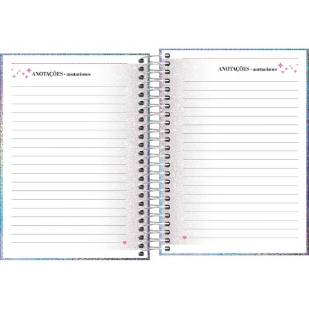 Foto ilustrativa Agenda Espiral Diária 11,7 x 16,4 cm Glow 2026