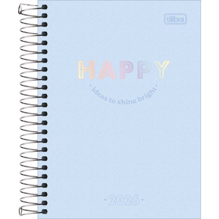 Foto ilustrativa Agenda Espiral Diária 11,7 x 16,4 cm Happy 2026
