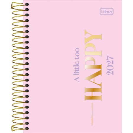 Foto ilustrativa Agenda Espiral Diária 11,7 x 16,4 cm Happy 2027