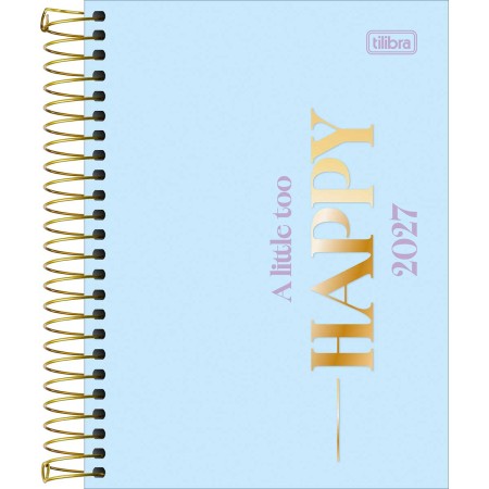 Foto ilustrativa Agenda Espiral Diária 11,7 x 16,4 cm Happy 2027