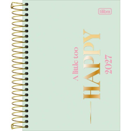 Foto ilustrativa Agenda Espiral Diária 11,7 x 16,4 cm Happy 2027