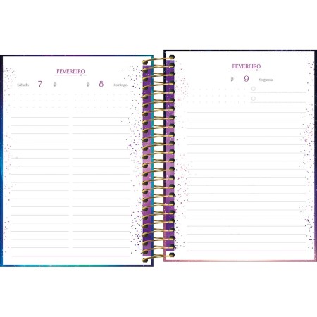 Foto ilustrativa Agenda Espiral Diária 11,7 x 16,4 cm Magic 2026