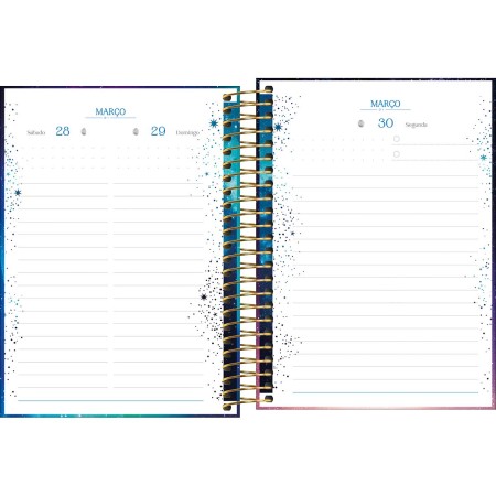 Foto ilustrativa Agenda Espiral Diária 11,7 x 16,4 cm Magic 2026