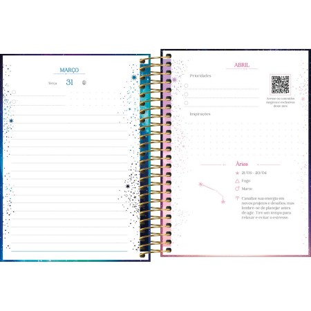 Foto ilustrativa Agenda Espiral Diária 11,7 x 16,4 cm Magic 2026