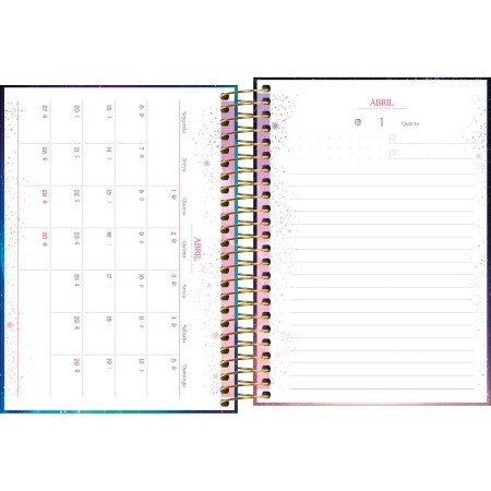 Foto ilustrativa Agenda Espiral Diária 11,7 x 16,4 cm Magic 2026
