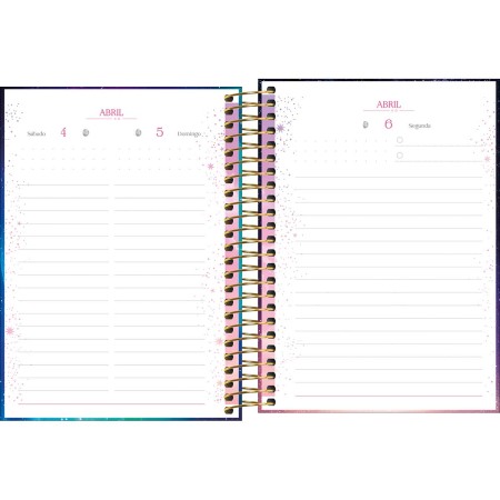 Foto ilustrativa Agenda Espiral Diária 11,7 x 16,4 cm Magic 2026