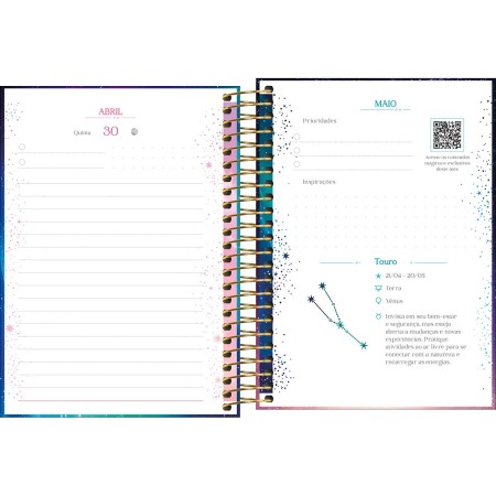 Foto ilustrativa Agenda Espiral Diária 11,7 x 16,4 cm Magic 2026