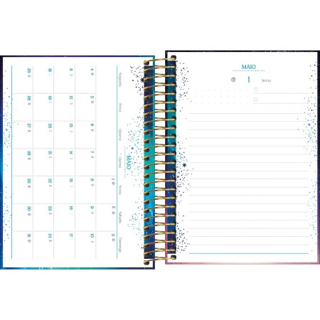 Foto ilustrativa Agenda Espiral Diária 11,7 x 16,4 cm Magic 2026