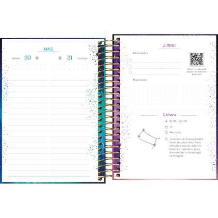 Foto ilustrativa Agenda Espiral Diária 11,7 x 16,4 cm Magic 2026