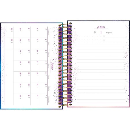 Foto ilustrativa Agenda Espiral Diária 11,7 x 16,4 cm Magic 2026