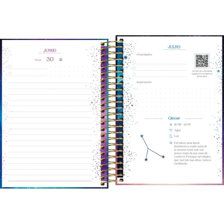 Foto ilustrativa Agenda Espiral Diária 11,7 x 16,4 cm Magic 2026