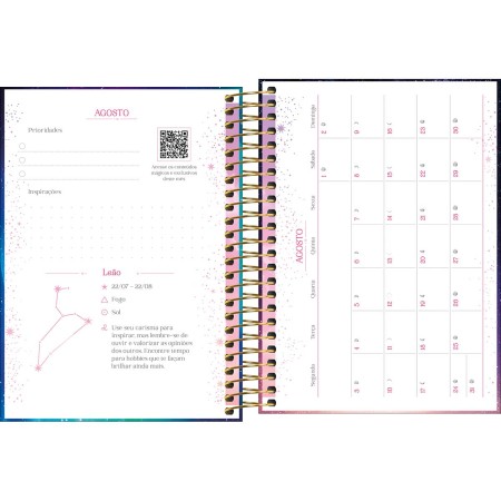 Foto ilustrativa Agenda Espiral Diária 11,7 x 16,4 cm Magic 2026
